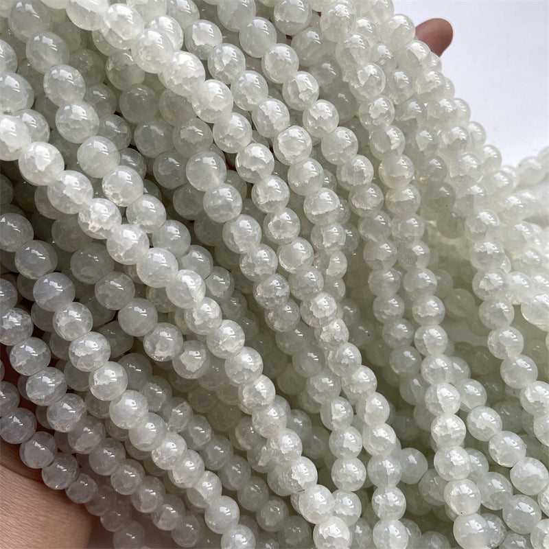 Crackle Round Glass Beads 8mm Dual Color Soft Pastel 200pcs 6