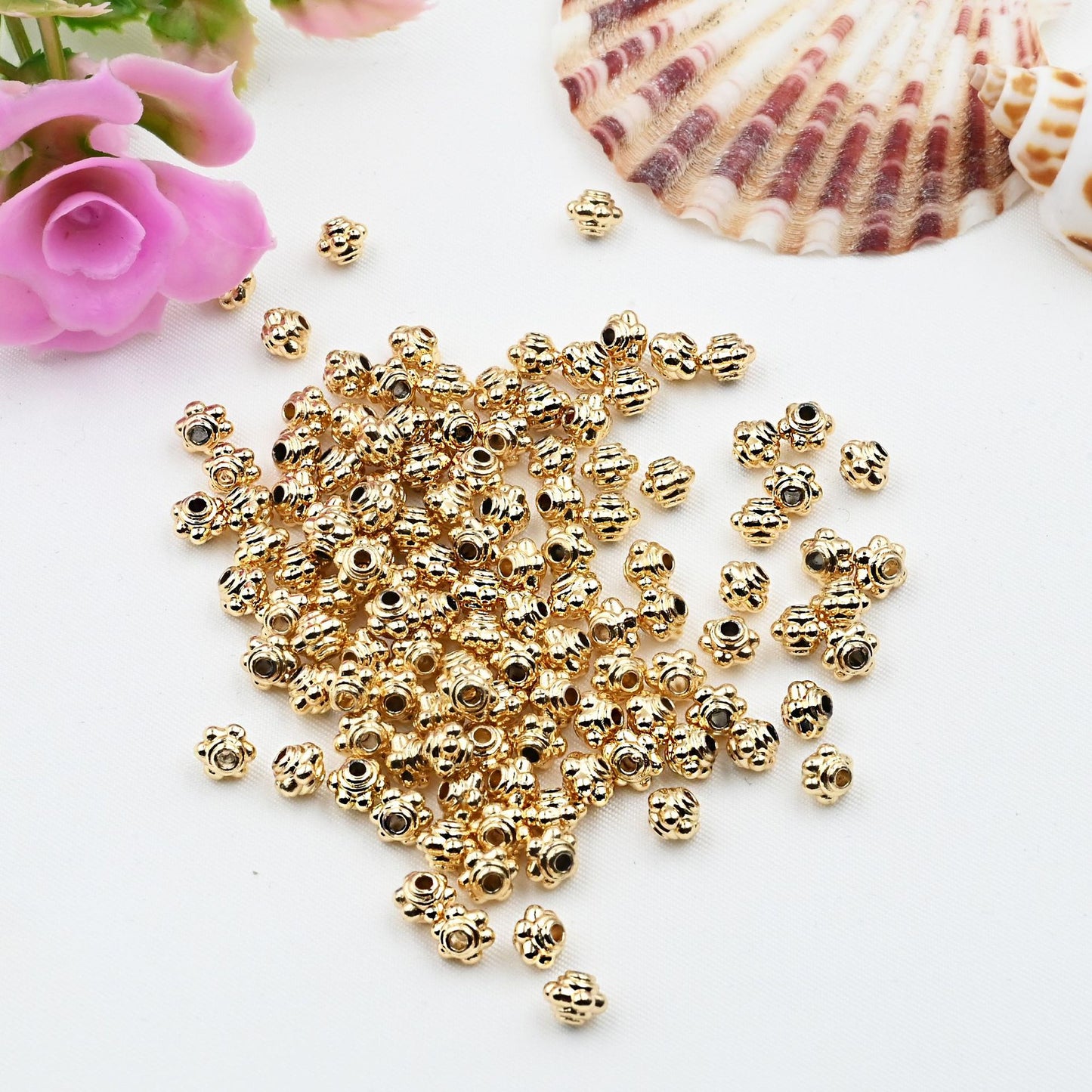 Alloy UFO Shaped Spacer Beads 4x5mm Dragonfly Eye Antique Gold 100pcs 4