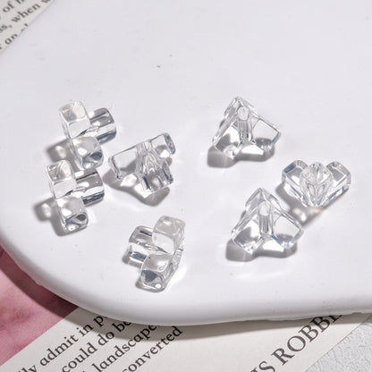 Transparent Square Acrylic Beads 9mm Tetras Colorful 30pcs 5