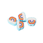 Cloud Clay Beads 10mm White Rainbow Polymer 200pcs 5