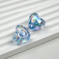 UV Plating Faceted Heart Acrylic Beads 21mm Transparent 10pcs 7