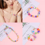 Clear Two-color Pony Beads 9mm Translucent Mixed Colors 200pcs 3