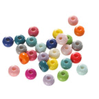 Acrylic Oblate Spacer Beads 4x7mm Baking Painted 100pcs 5