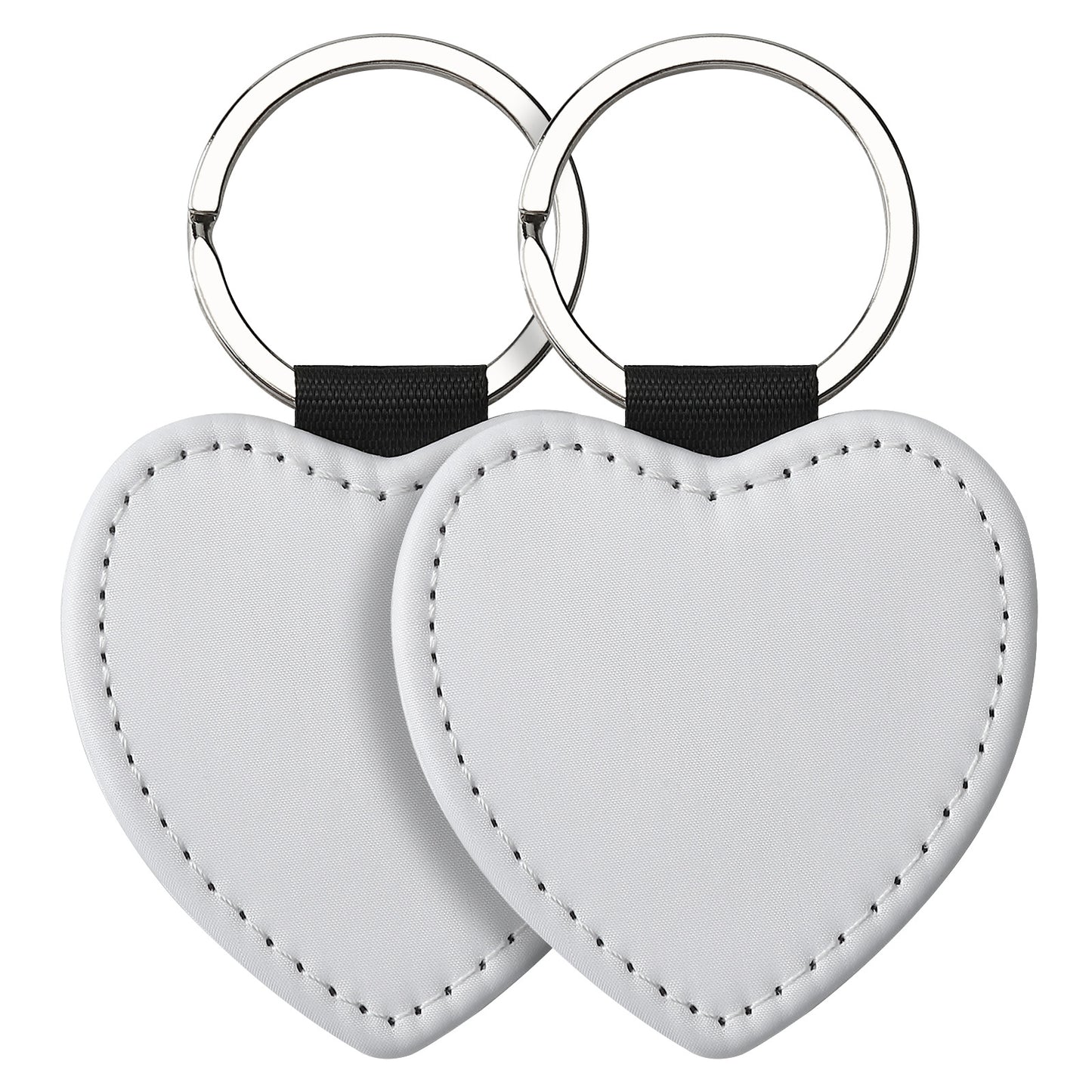 Sublimation Blank Keychain White Metal Ring Multiple Shapes 23