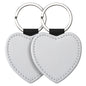 Sublimation Blank Keychain White Metal Ring Multiple Shapes 23