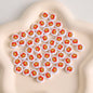 Christmas Theme Flat Acrylic Beads 5x10mm Santa Gift Printed 100pcs 19