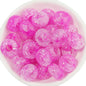 Acrylic Dual Color Crackle Spacer Beads 14mm 50pcs 6