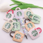 Flat Tote Bag Acrylic Beads Matte Pastel Heart Music Note 10pcs
