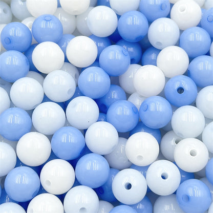 Makaron Color Round Acrylic Beads 16mm Pastel Ombre 10pcs 7