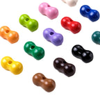 Acrylic Bone Spacer Beads 6x11mm Baking Painted 100pcs 2
