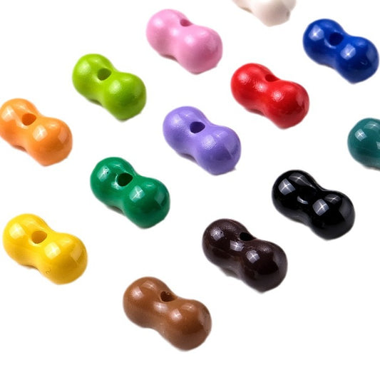 Acrylic Bone Spacer Beads 6x11mm Baking Painted 100pcs 2