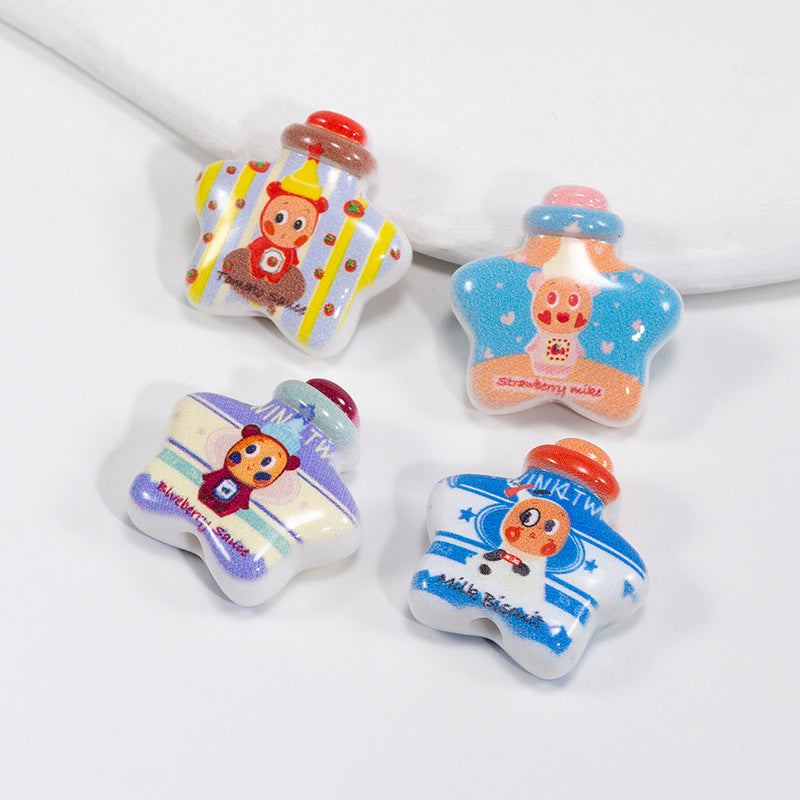 Twinkl Star Acrylic Beads 25mm Hello Kitty Pattern 10pcs 2