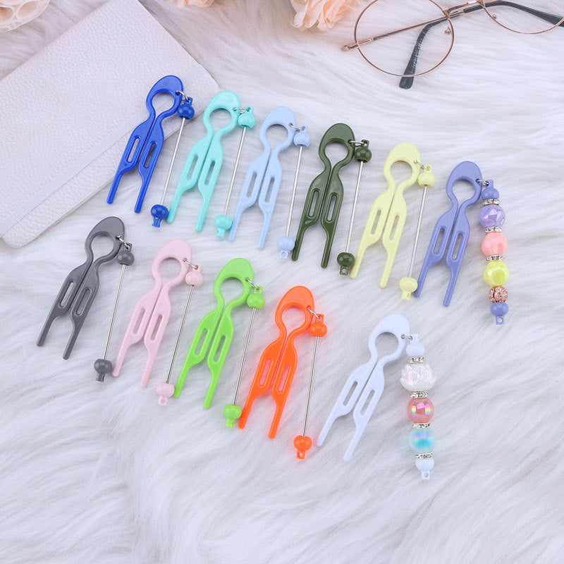 Beadable U Shaped Updo Comb Resin Lightweight Vibrant Colors