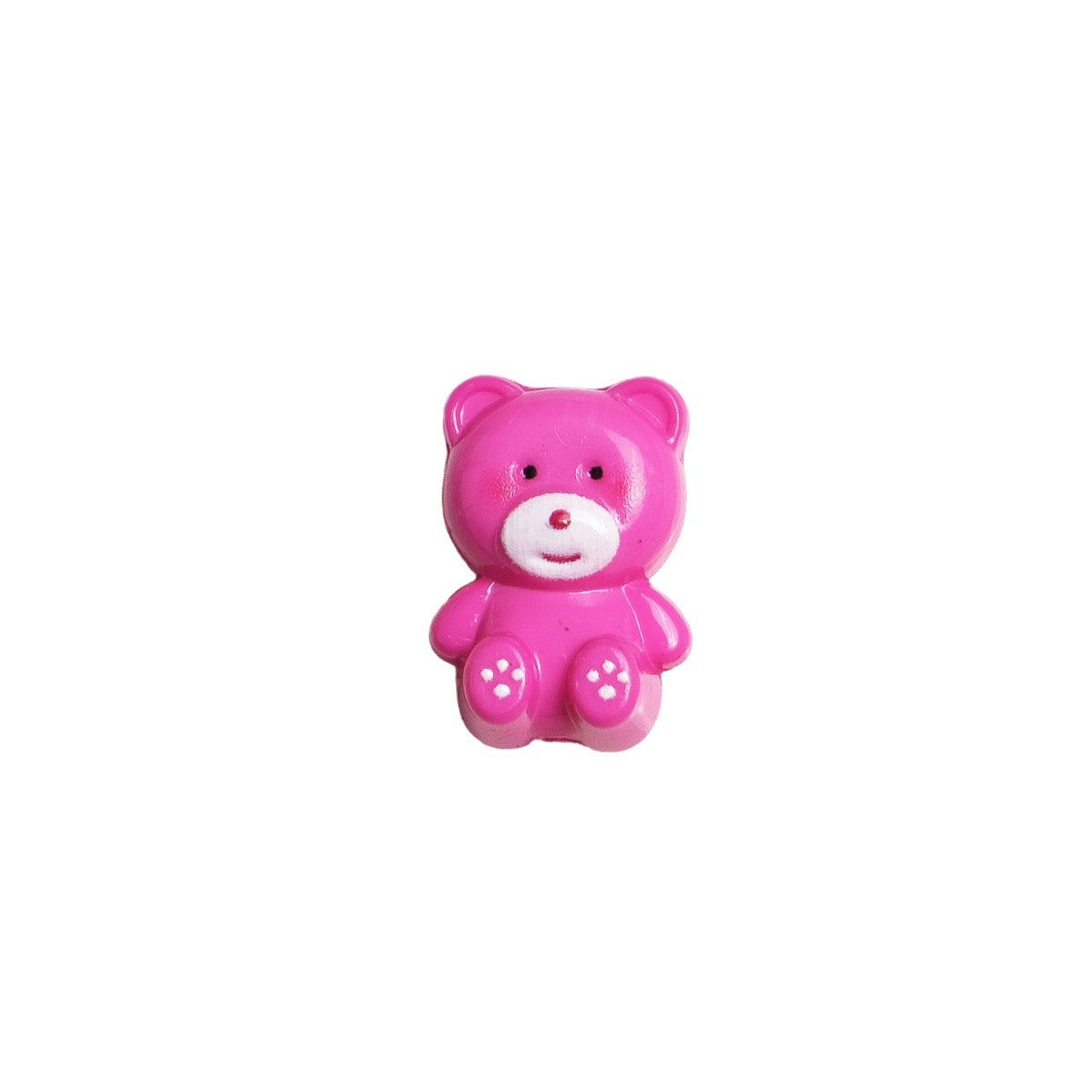 Cartoon Printed Teddy Bear Acrylic Beads 16mm Colorful Mixed 50pcs 3