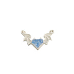 Heart Wings Rhinestone Beads 24mm Alloy Sparkling Mixed Colors 10pcs 5