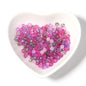 Seed Glass Beads 4mm Colored Transparent Faceted 200pcs 12