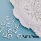 Alloy Irregular Ring Spacer Beads 6mm 8mm 10mm Tibetan Style 100pcs 2