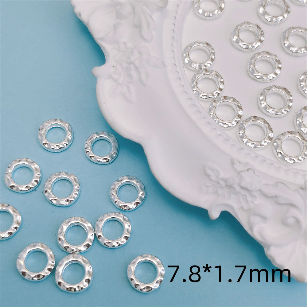 Alloy Irregular Ring Spacer Beads 6mm 8mm 10mm Tibetan Style 100pcs 2