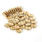 Smooth Flying Saucer Acrylic Beads 6mm 8mm Metallic KC Gold 200pcs 4