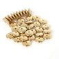 Smooth Flying Saucer Acrylic Beads 6mm 8mm Metallic KC Gold 200pcs 4