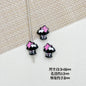 Bouquet and Heart Gift Box Metal Beads 13mm 16mm Pastel Painted 10pcs 11