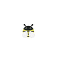 Silicone Focal Beads Ladybug Pastel Wings Bold Stripes 10pcs 6