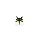 Silicone Focal Beads Ladybug Pastel Wings Bold Stripes 10pcs 6
