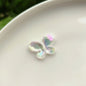 Transparent Butterfly Acrylic Beads 12.4-33mm AB Plating 50pcs 7