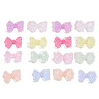 Transparent Bow Acrylic Beads 20x30mm Crackle Pastel 10pcs 5