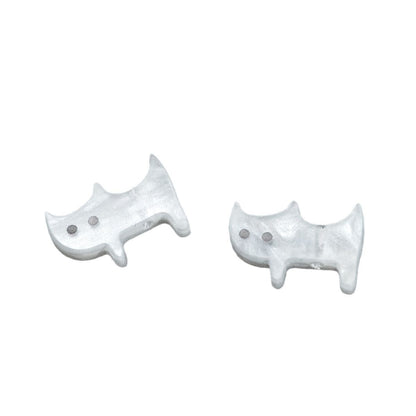 Flat Cat Acrylic Beads 16mm Imitation Freshwater Shell 50pcs 4