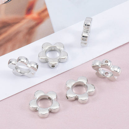Hollow Geometry Acrylic Beads CCB Plastic Star Heart Flower 100pcs 11