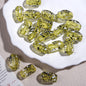 Transparent Rectangular Acrylic Beads 20mm Dyed Core Splash Ink 50pcs 6
