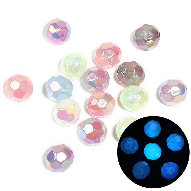 Glow Faceted Geometry Acrylic Beads 14-18mm Mixed Colors 50pcs 5