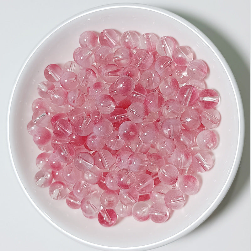 Czech Glass Beads Round 8mm Glossy Translucent Mix 100pcs 4