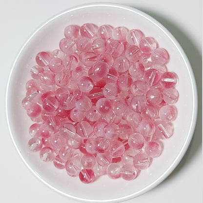 Czech Glass Beads Round 8mm Glossy Translucent Mix 100pcs 4