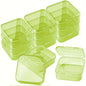 Colorful Clear Square Plastic Bead Storage Boxes 5.5x5.5x2cm 10pcs 8