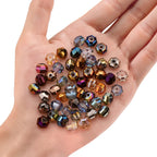 Faceted Glass Beads 8mm Watermelon Electroplated Iridescent 30pcs 3