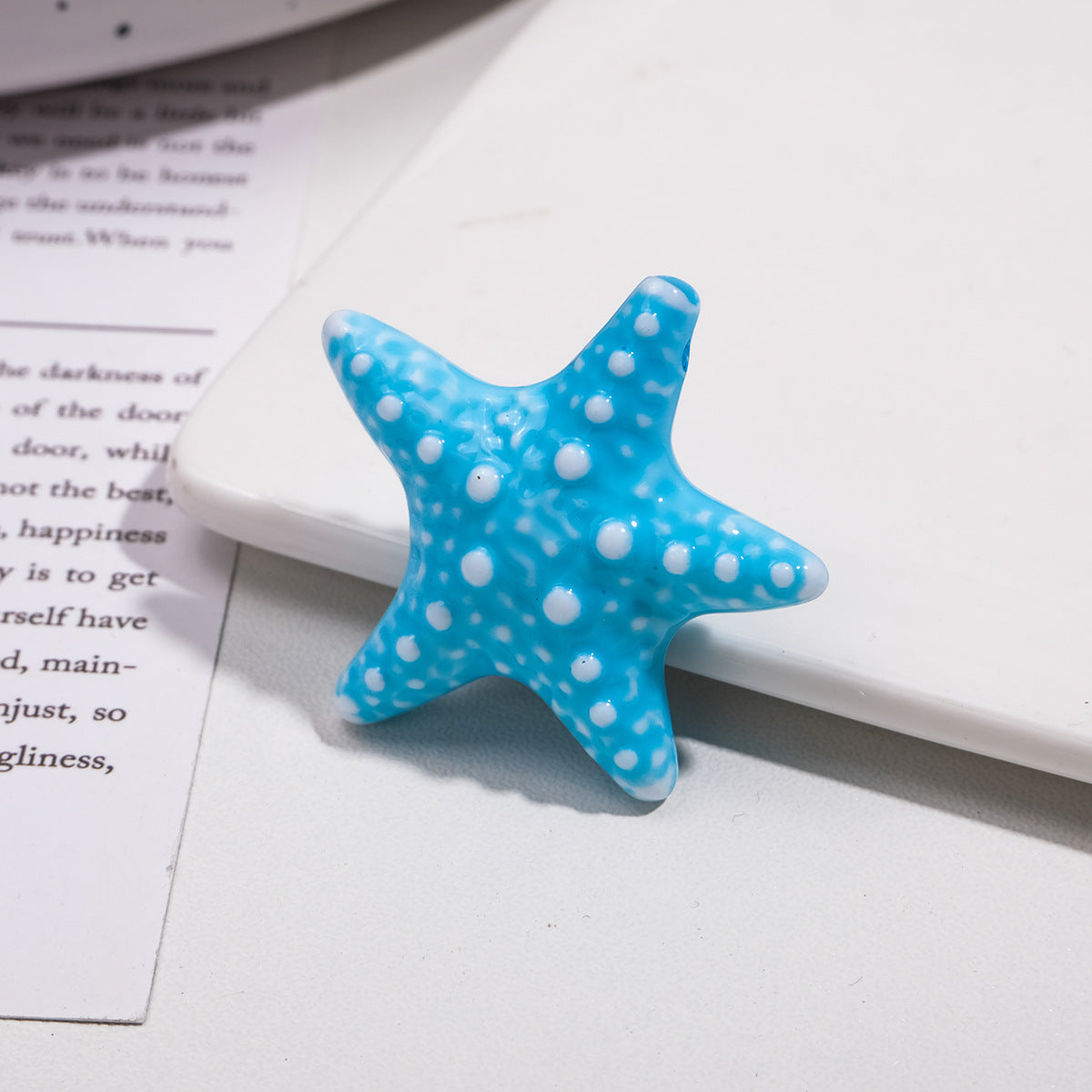 Gradient Starfish Acrylic Beads 21/38mm Two-Color Textured 10pcs 9