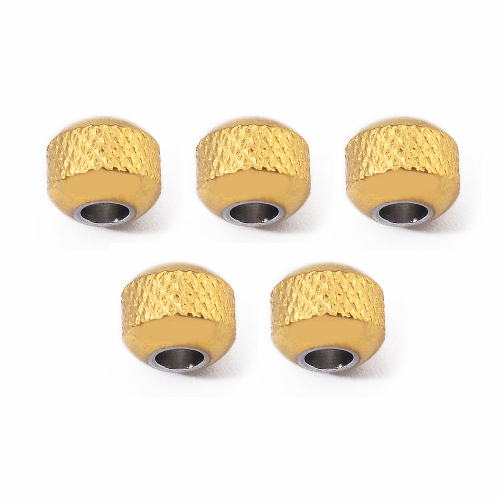 Stainless Steel Pineapple Metal Beads 4/6/8mm Textured Summer Style 50pcs 2