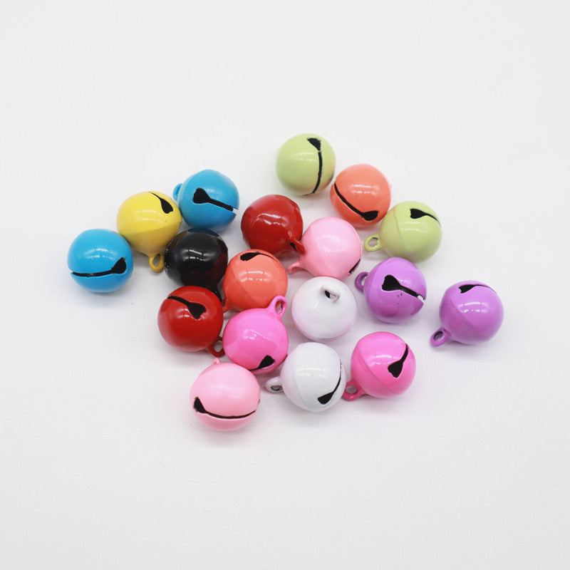 Painted Iron Jingle Bells 14mm Colorful Craft Keychain Accessories 100pcs 3