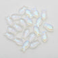 Electroplated Transparent Fish Glass Beads 8x15mm 30pcs 19