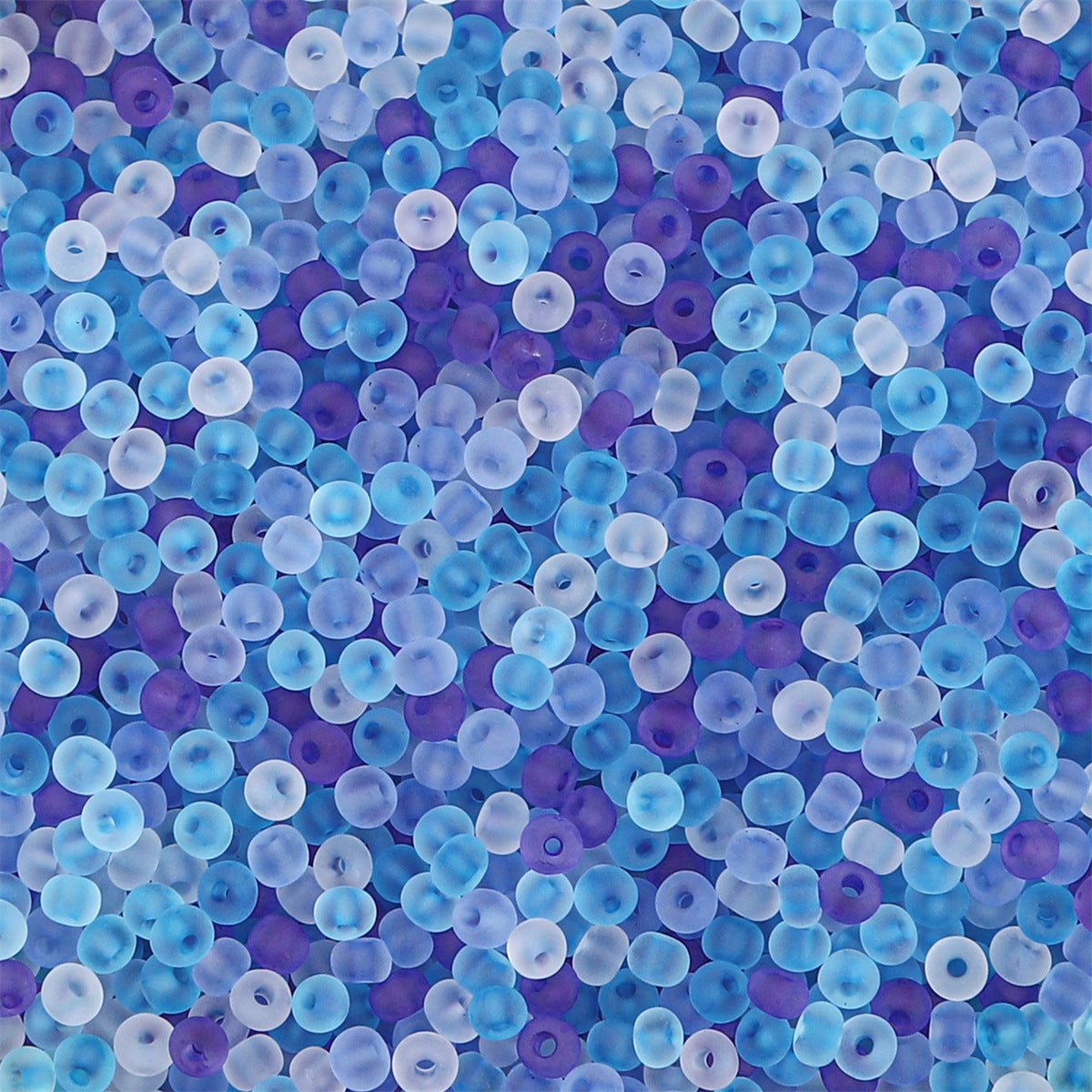 Transparent Frosted Seed Glass Beads 2mm with 1mm Hole 660pcs 8