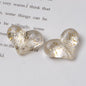 Transparent Glitter Powder Filled Heart Acrylic Beads 22mm 100pcs 9