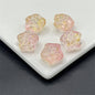 Meteor Crater Five-Pointed Star Glass Beads 14mm Transparent 100pcs 7