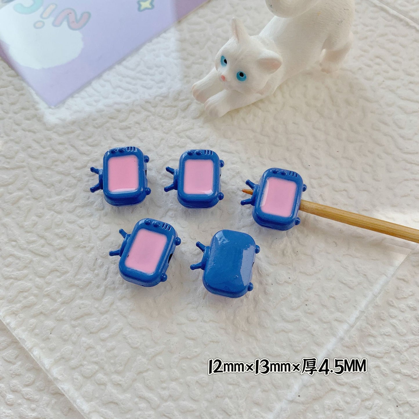 Cupcake and TV Metal Beads Painted Colorful Alloy 20pcs 26