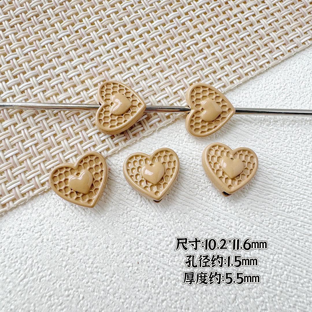 Butterfly Painted Metal Beads Decorative Alloy 10pcs 24
