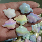 UV Plating Cloud Acrylic Beads 20mm 28mm Colorful Pastel 100pcs