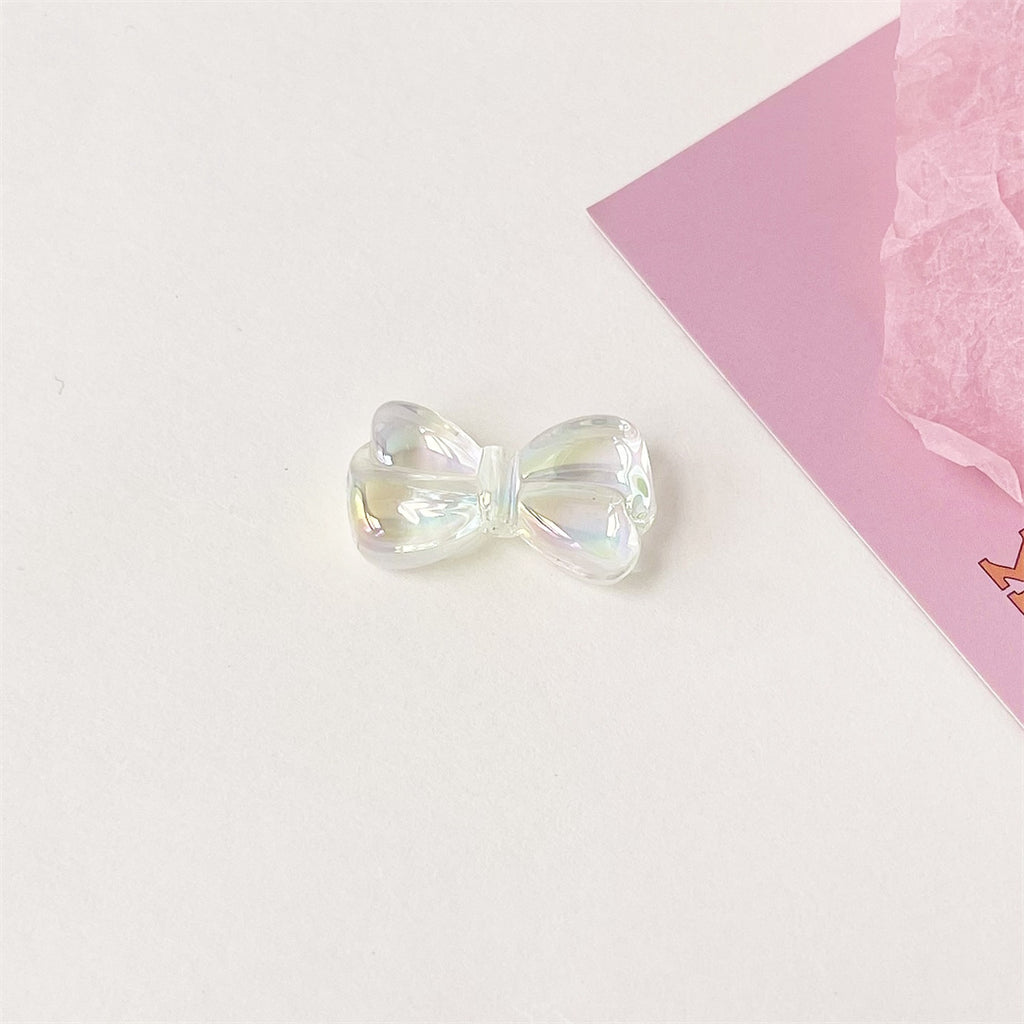 High Transparency Bow Acrylic Beads 16mm 29mm Pastel Rainbow 100pcs 5