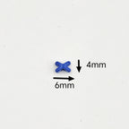 Cross Metal Beads 4x6mm Baking Painted Solid Color Zinc Alloy 20pcs 2