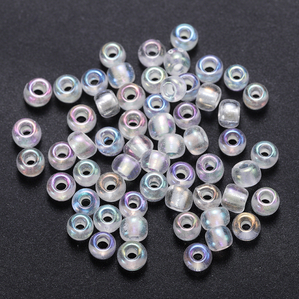Glow In The Dark Seed Glass Beads 3mm Multicolor Stripes 1800pcs 24